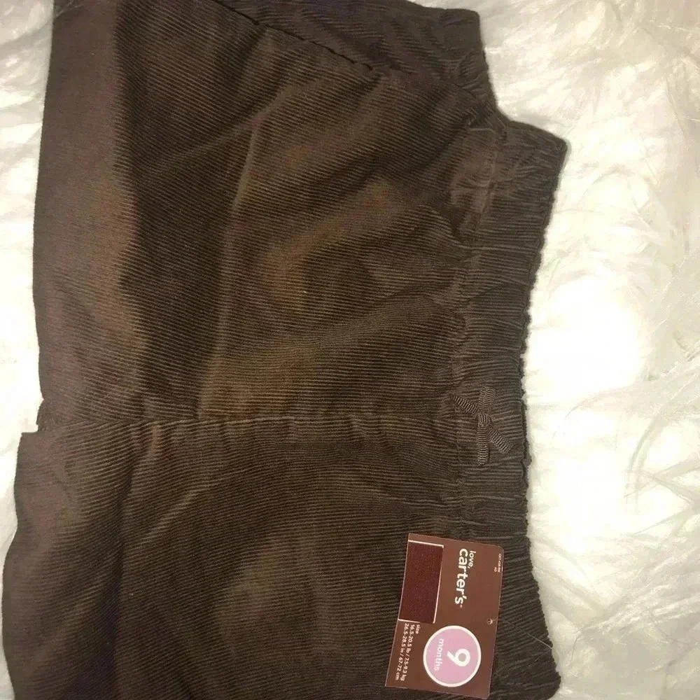 CARTERS BROWN CORDUROY PANTS SIZE 6 months